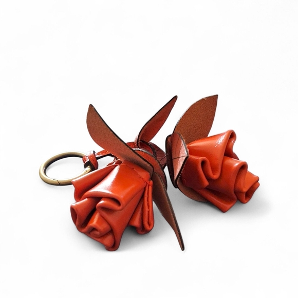 Dooney & Bourke Florentine Small Cameron Satchel Green w/ Leather Rose Charm - Picture 9 of 14